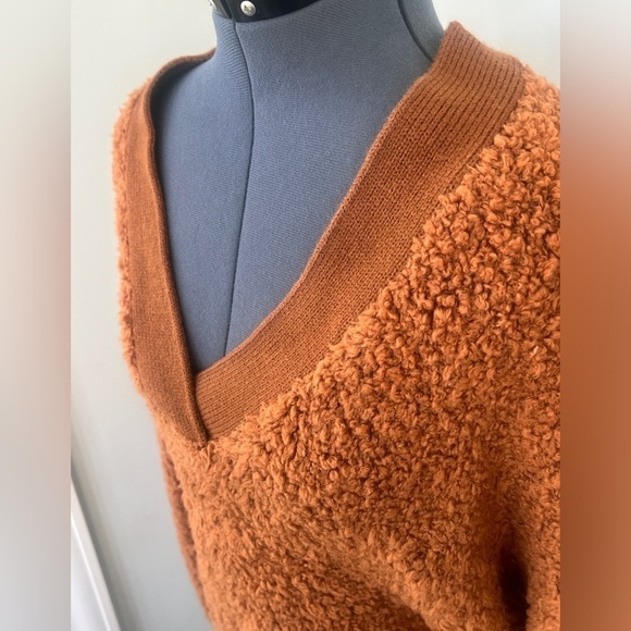 NWT UGG Sz L Dreeann Soft Plush Fleece Wool Blend V-Neck Teddy Bear Long Sleeve - Picture 14 of 16